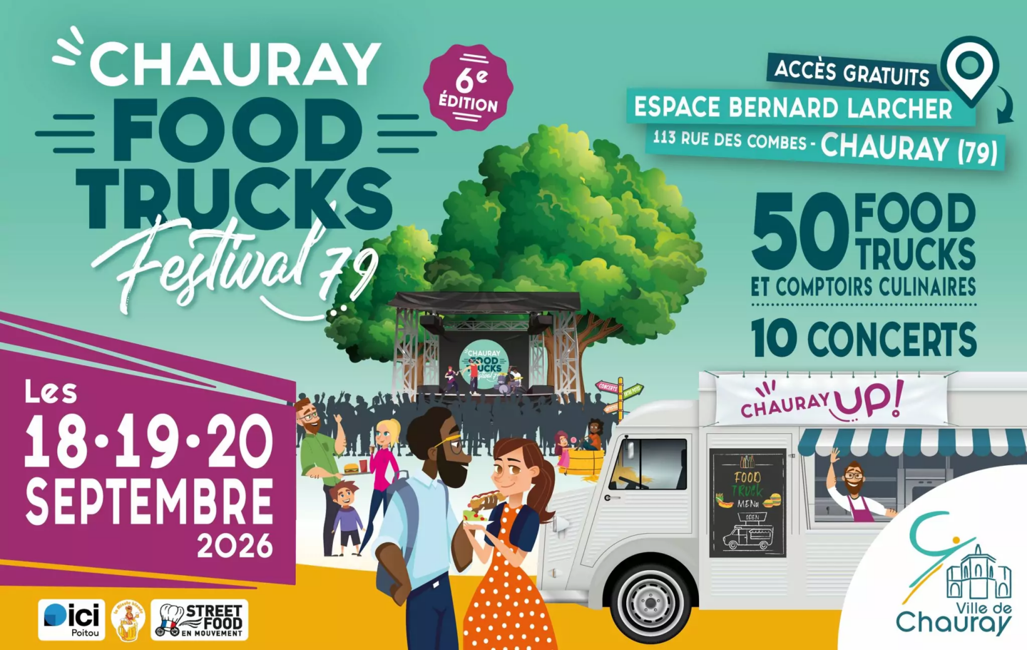 Chauray Foodtrucks Festival 134 Rue des Combes Chauray 2026-09-18