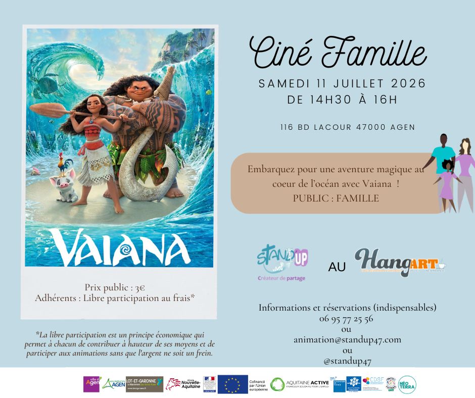 Ciné-famille Vaiana Hang&rsquo;Art Agen