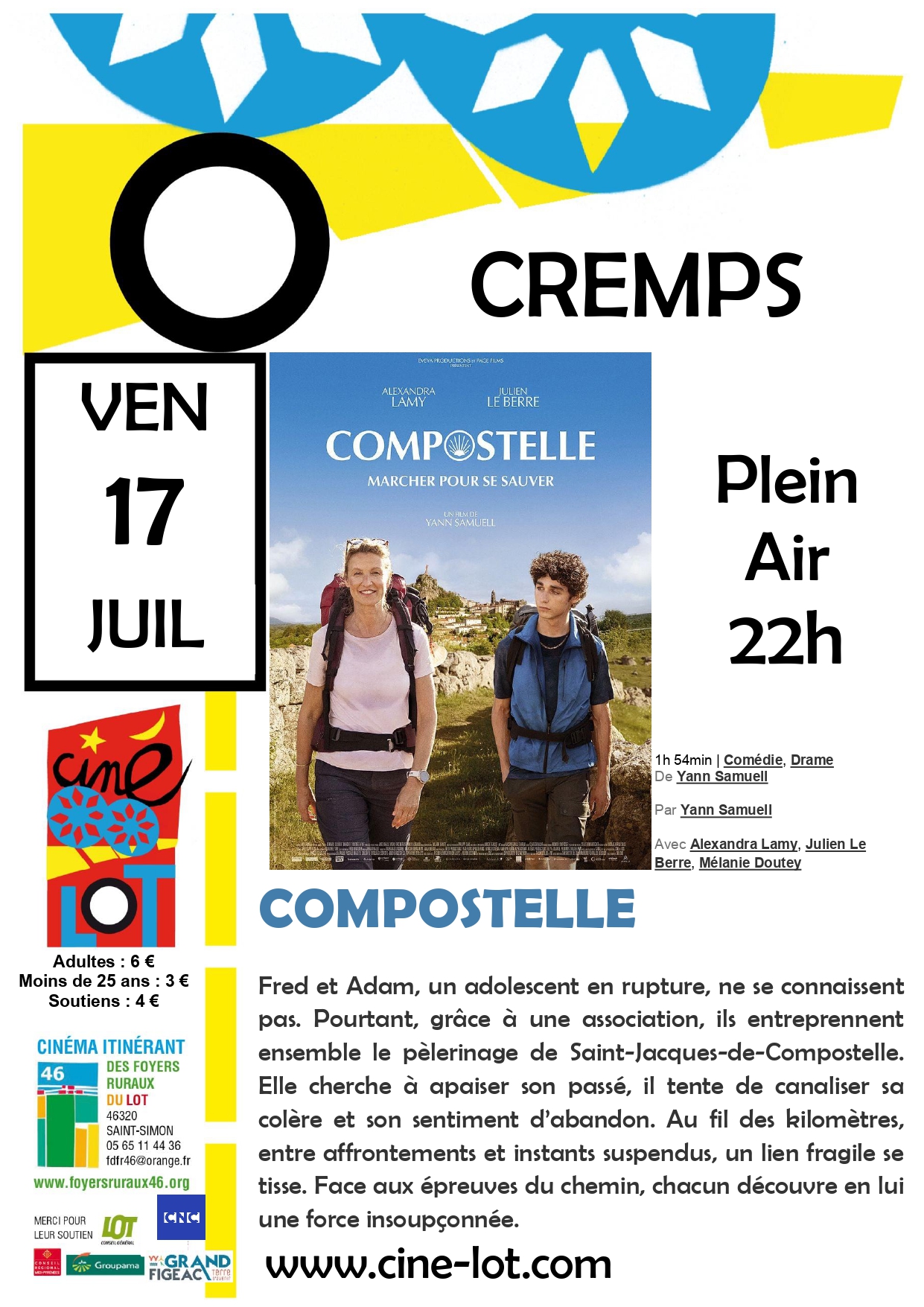 Ciné-Lot en plein air Compostelle  Cremps 2026-07-17