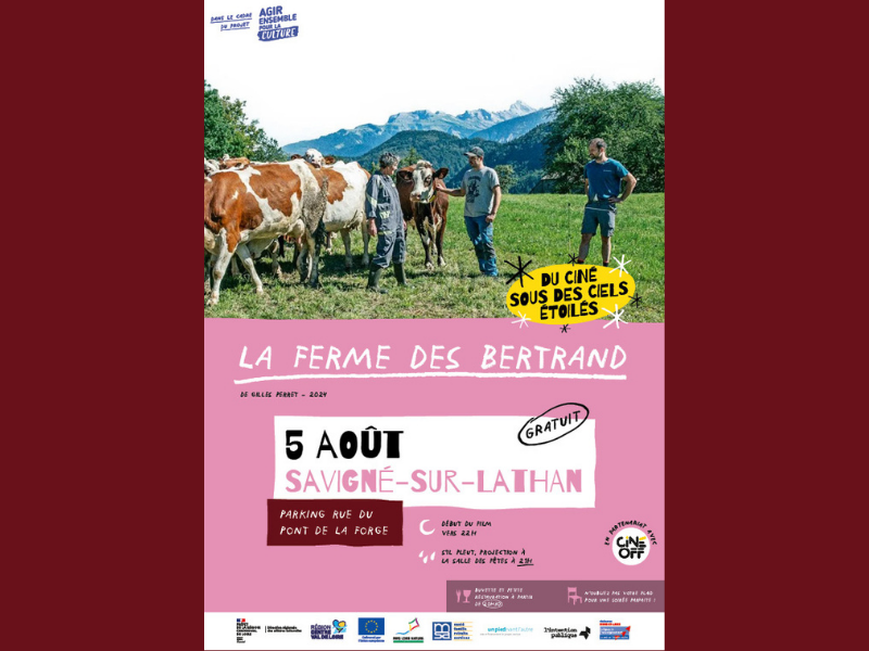 Ciné plein air La ferme des Bertrand Chemin du Pont de la Forge Savigné-sur-Lathan 2026-08-05