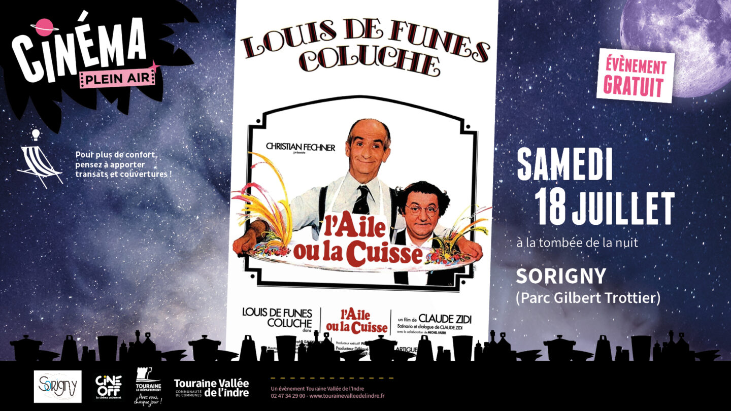 Ciné plein air L’Aile ou la cuisse 11 Avenue du 11 Novembre 1918 Sorigny 2026-07-18
