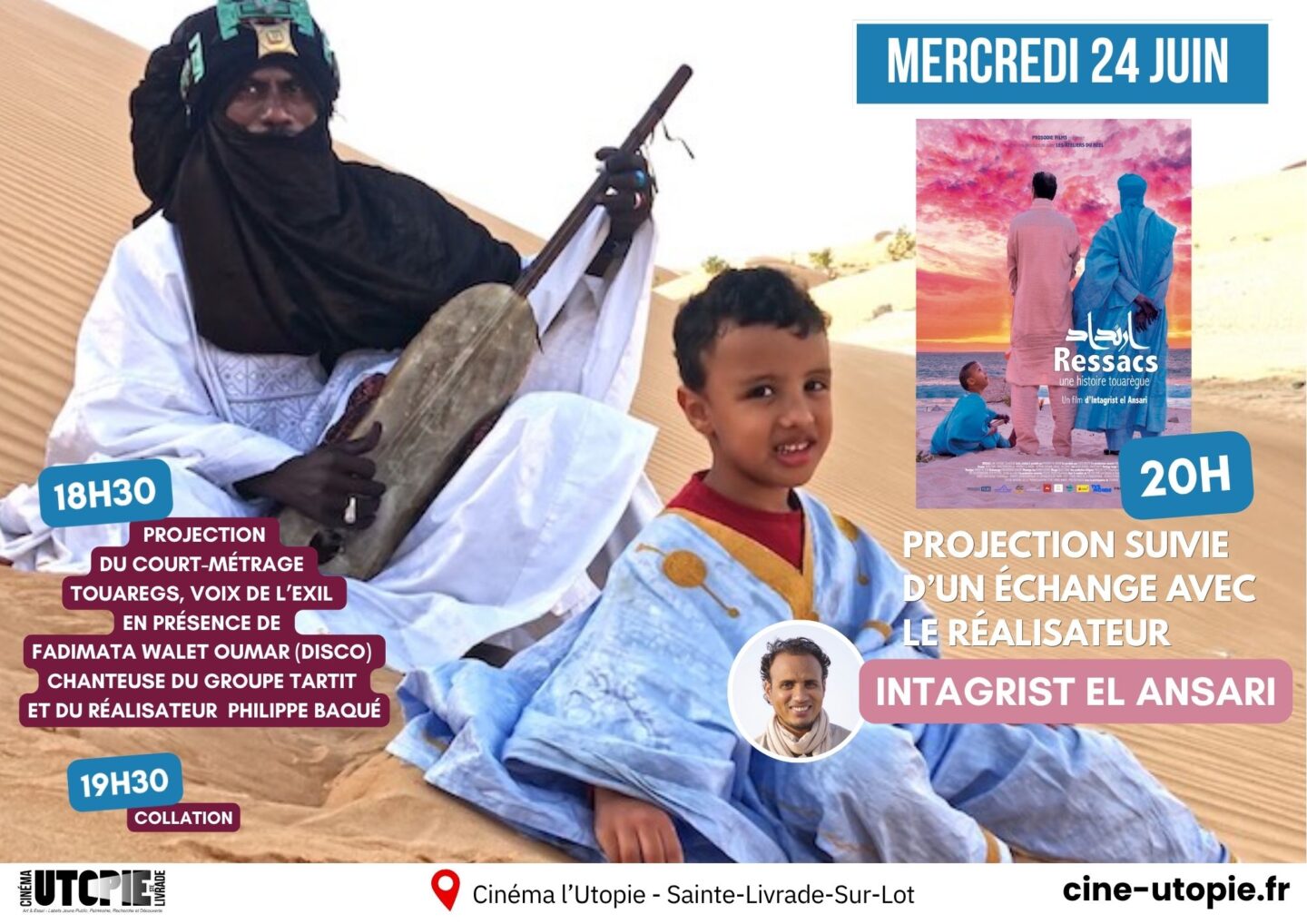 Ciné-rencontre Ressacs en présence du réalisateur 3 Rue de la Duchesse Sainte-Livrade-sur-Lot 2026-06-24