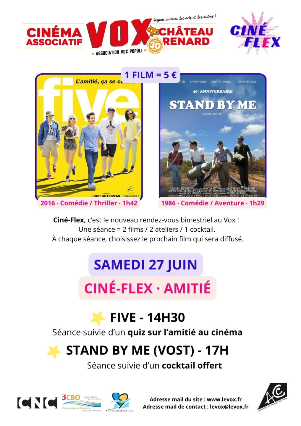 Cinéflex thématique de l&rsquo;amitié  Château-Renard