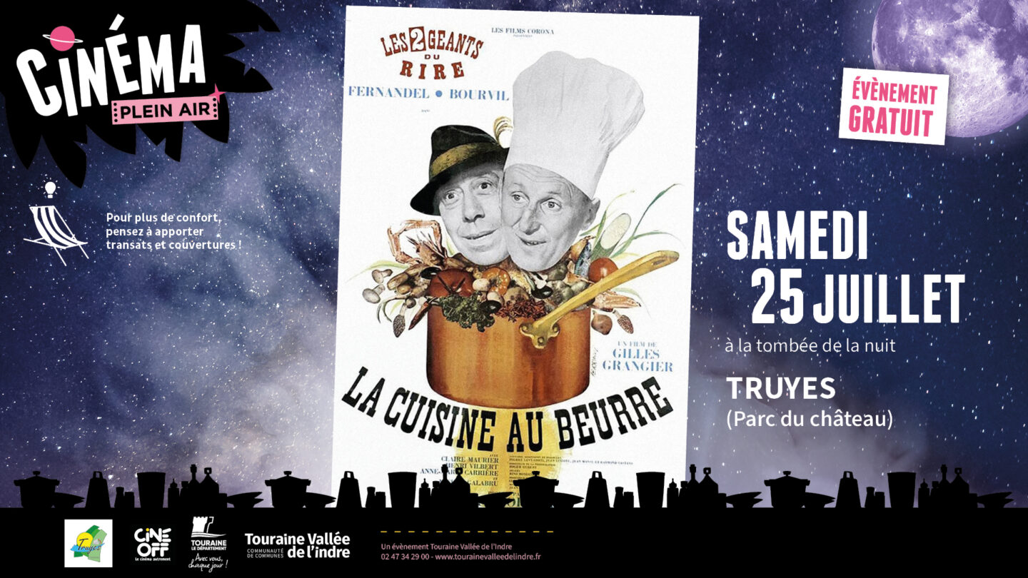 Cinéma en plein air La Cuisine au beurre Rue du Clocher Truyes 2026-07-25