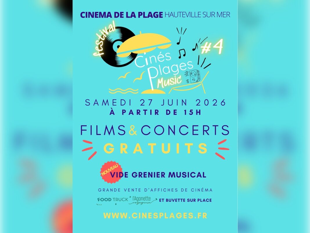 Cinés Plages Music films, concerts, vide-greniers musical & grande vente d’affiches de cinéma Cinéma de la Plage Hauteville-sur-Mer