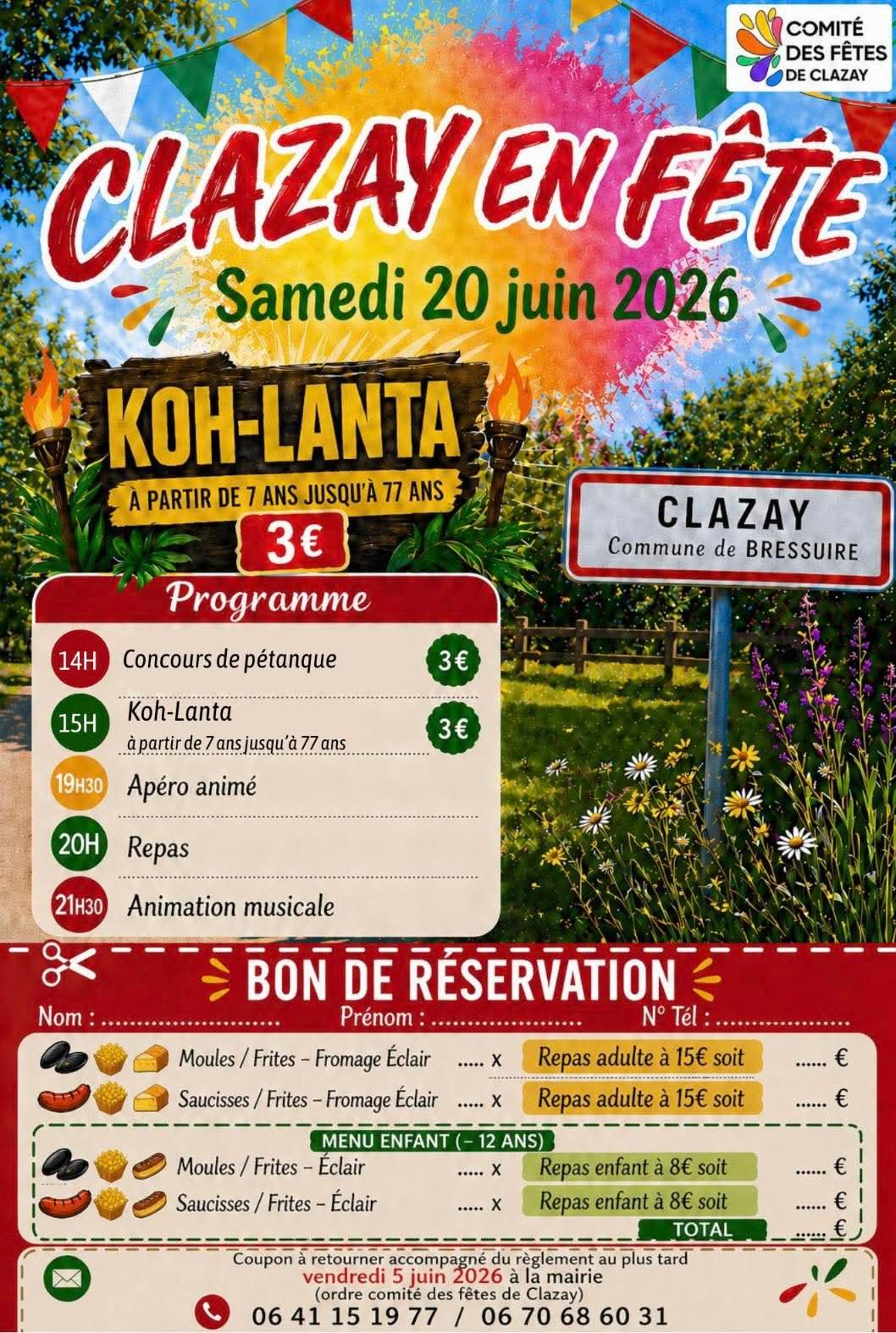 Clazay en fête Salles des fêtes Bressuire