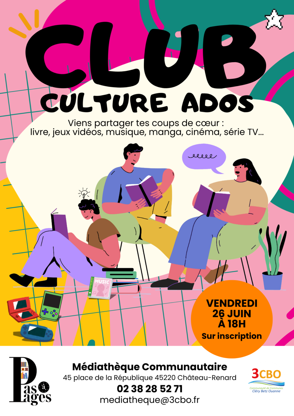 Club culture ados Château-Renard