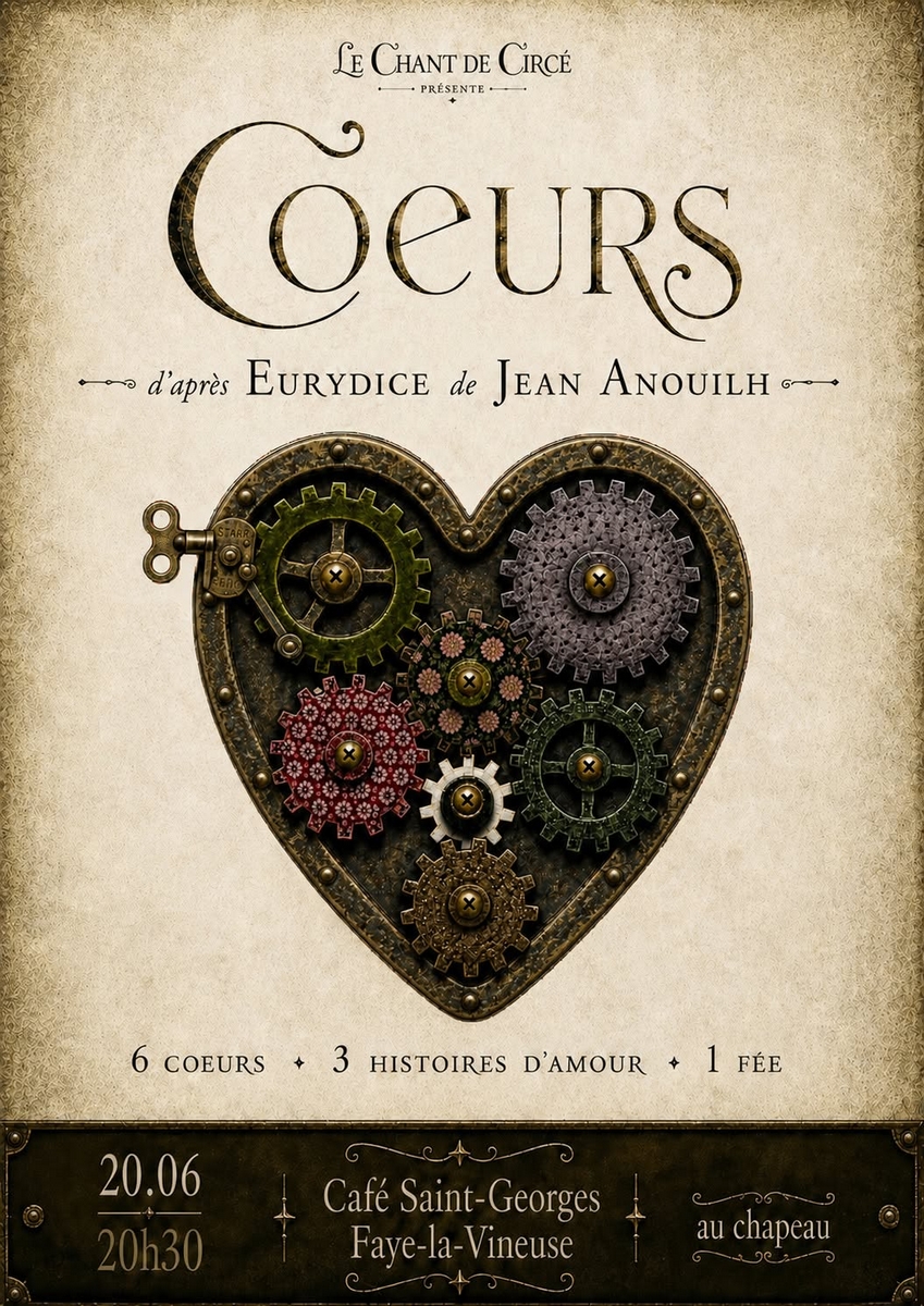 Coeurs d’après Eurydice de Jean Anouilh Faye-la-Vineuse