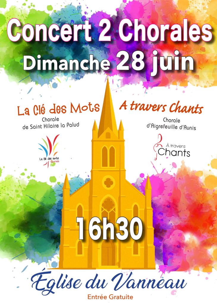 Concert 2 Chorales au Vanneau-Irleau Le Vanneau-Irleau
