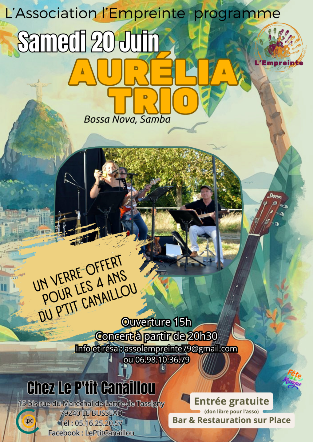 Concert Aurélia&rsquo;s Trio Bossa Samba  Le Busseau