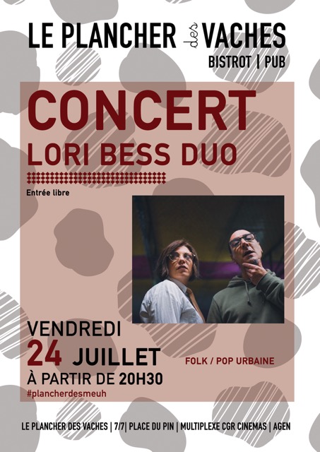 Concert avec Lori Bess Duo le Plancher des Vaches Agen