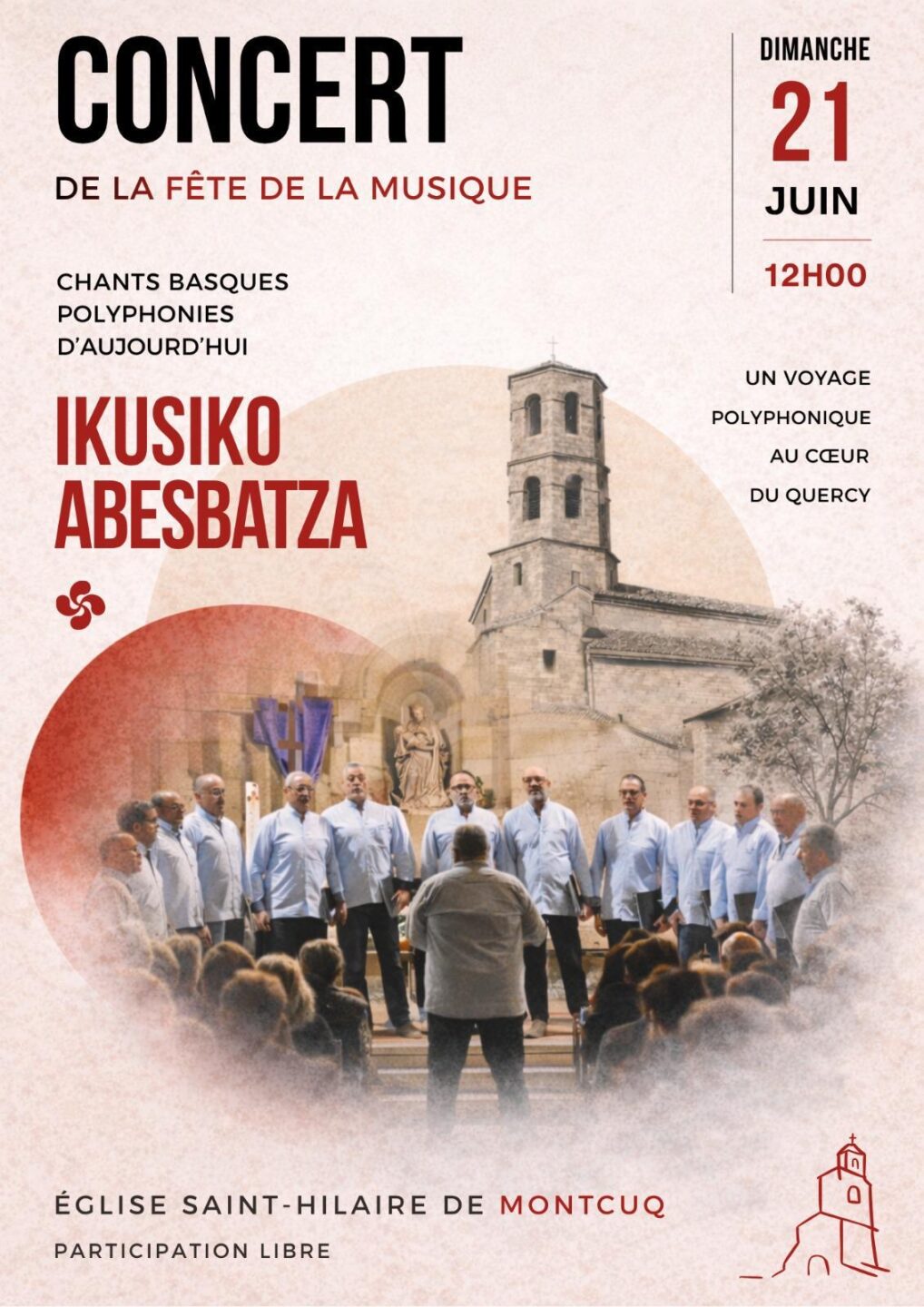 Concert chants basques chorale IKUSIKO ABESBATZA Montcuq-en-Quercy-Blanc