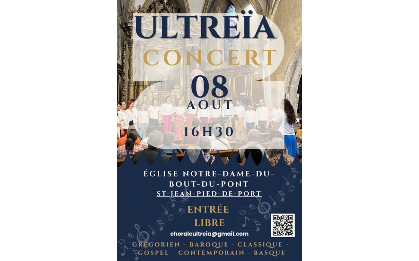 Concert choeur Ultreïa  Saint-Jean-Pied-de-Port