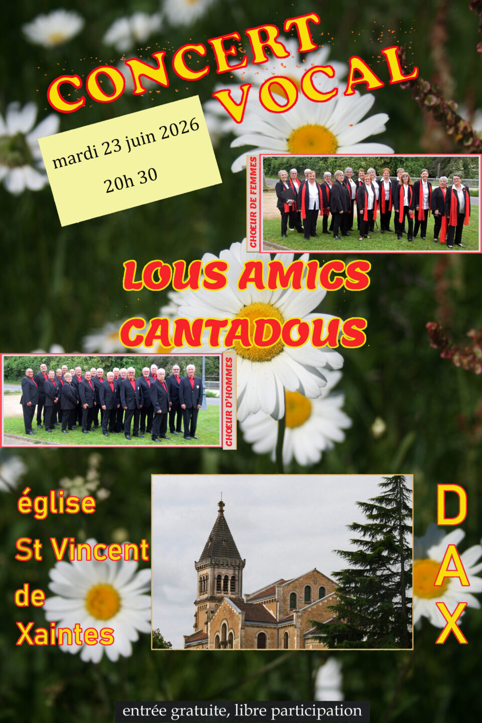 Concert choral Place Saint Vincent Dax