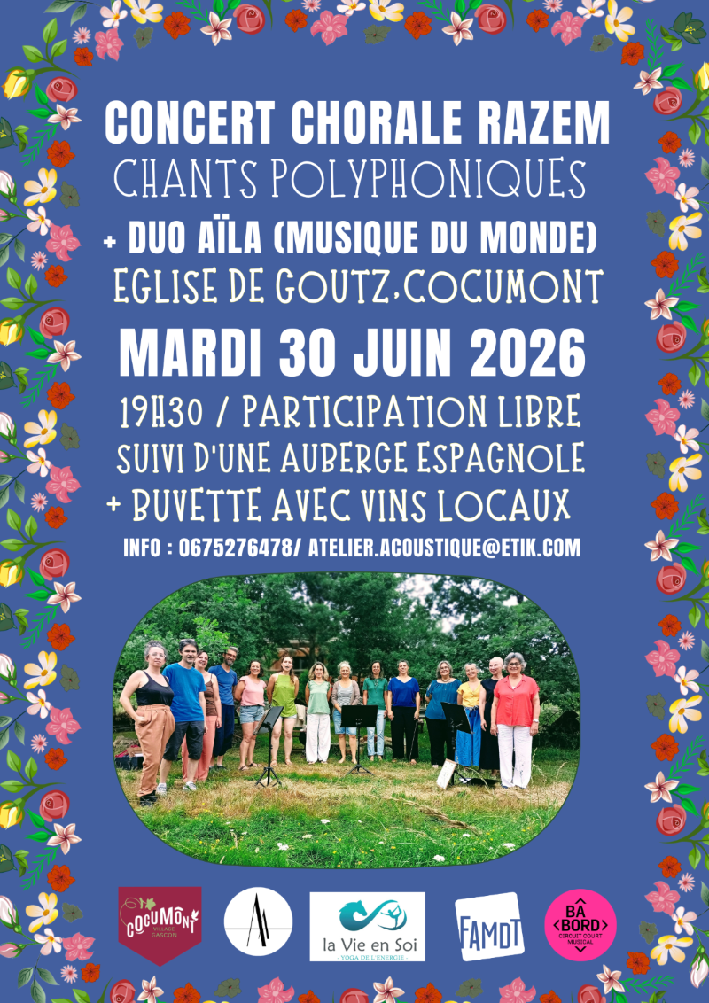 Concert Chorale Razem Route de Goutz Cocumont 2026-06-30