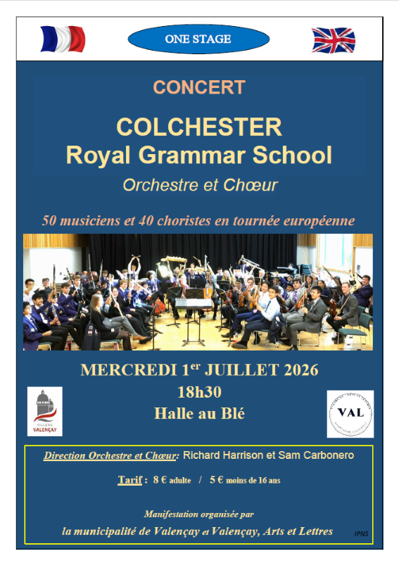 Concert Colchester Royal Grammar School  Valençay