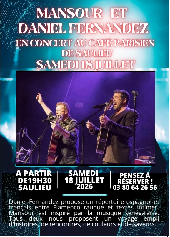 CONCERT DANIEL FERNANDEZ ET MANSOUR  Saulieu