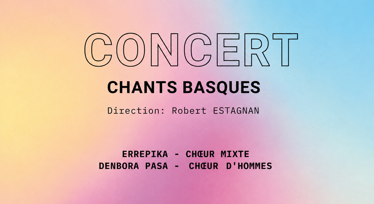 Concert de chants basques des chœurs Errepika et Denbora Pasa 31 avenue de la Chambre d'Amour Anglet 2026-07-09