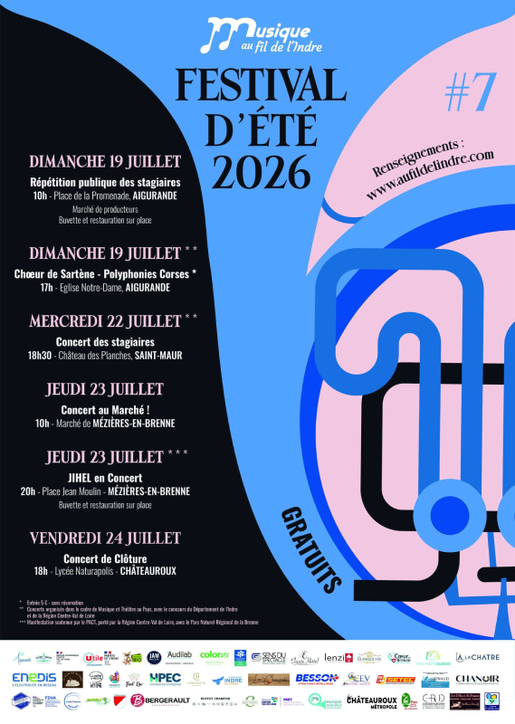 Concert de clôture de l&rsquo;Académie Musique au Fil de l&rsquo;Indre  Châteauroux