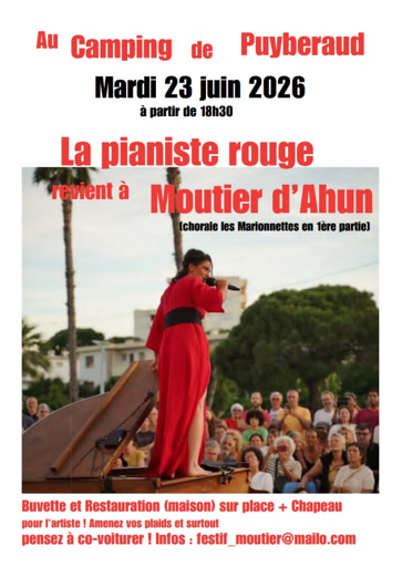 Concert de la pianiste rouge Moutier-d’Ahun