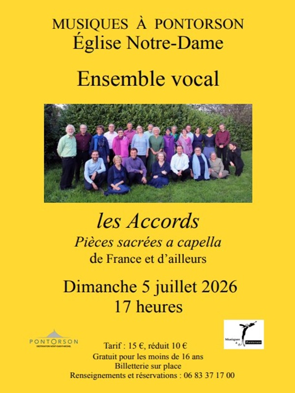 Concert de l&rsquo;ensemble vocal Les accords  Pontorson
