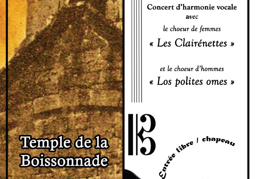 CONCERT D’HARMONIE VOCALE Moissac-Vallée-Française
