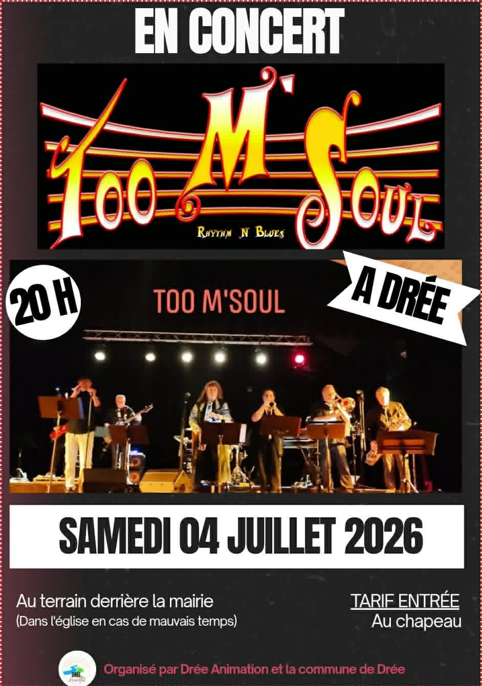 Concert du groupe Too M&rsquo;Soul Rythm N Blues rue Haute Drée