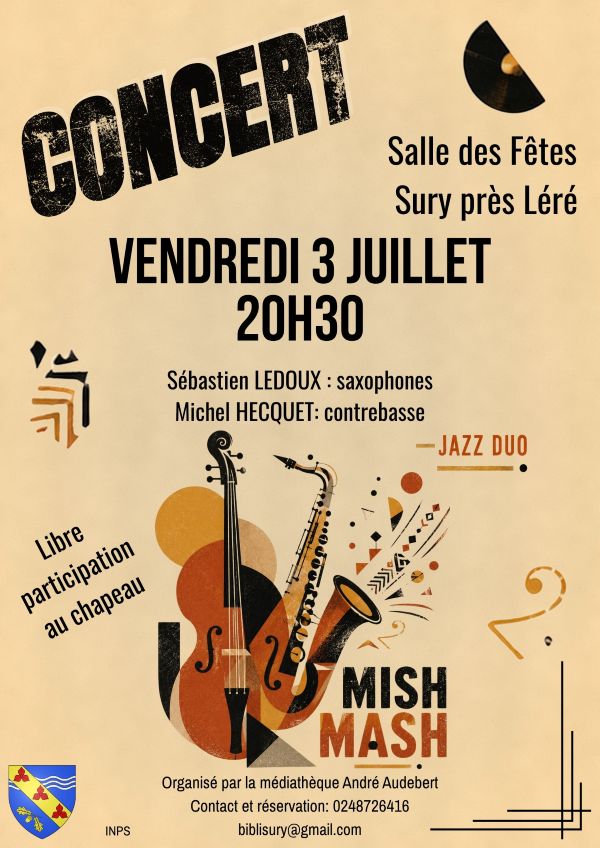 Concert Duo Mish Mash  Sury-près-Léré
