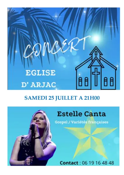 Concert église d'Arjac Eglise d'Arjac Conques-en-Rouergue 2026-07-25