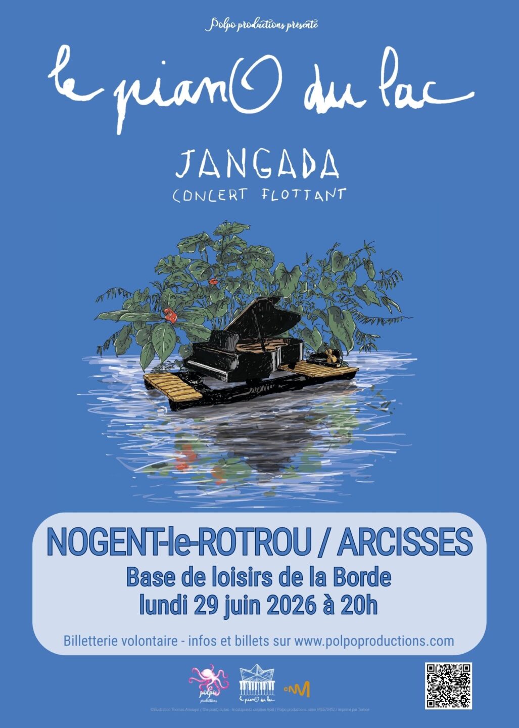 Concert Flottant Jangada par Le Piano du Lac Arcisses