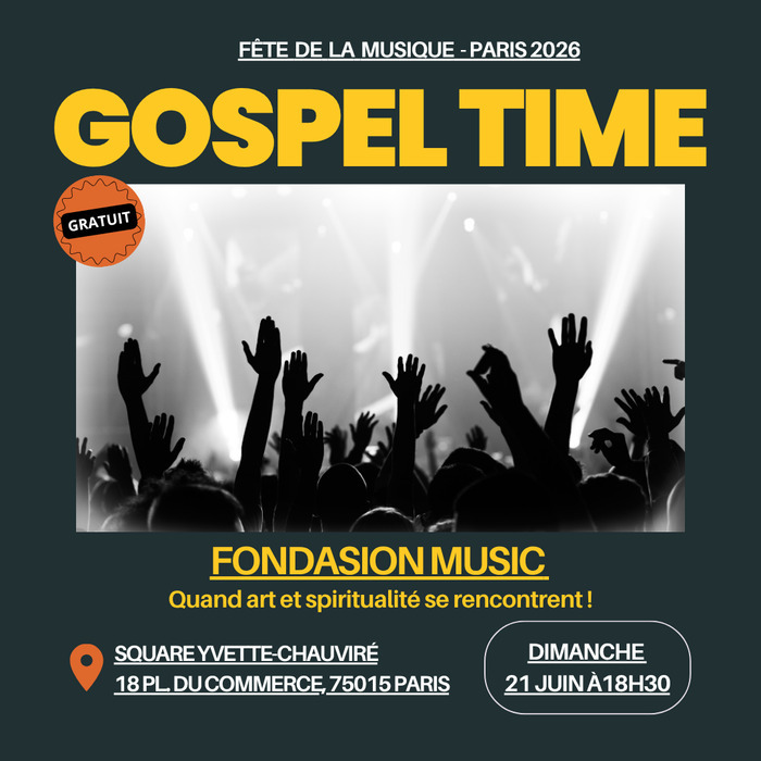 Concert gospel – FondaSion musique, Sous le métro aérien La Motte-Picquet Grenelle 75015, à côté du kiosque à journaux, Paris