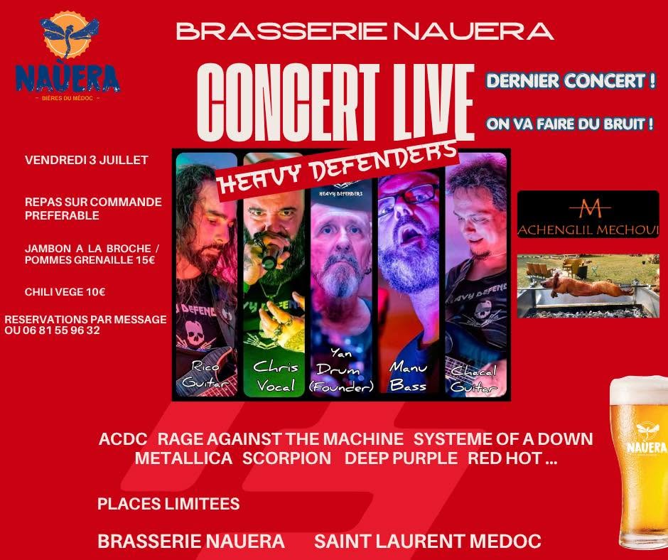 Concert Heavy Defenders à la brasserie Naùera Zone industrielle Saint-Laurent-Médoc