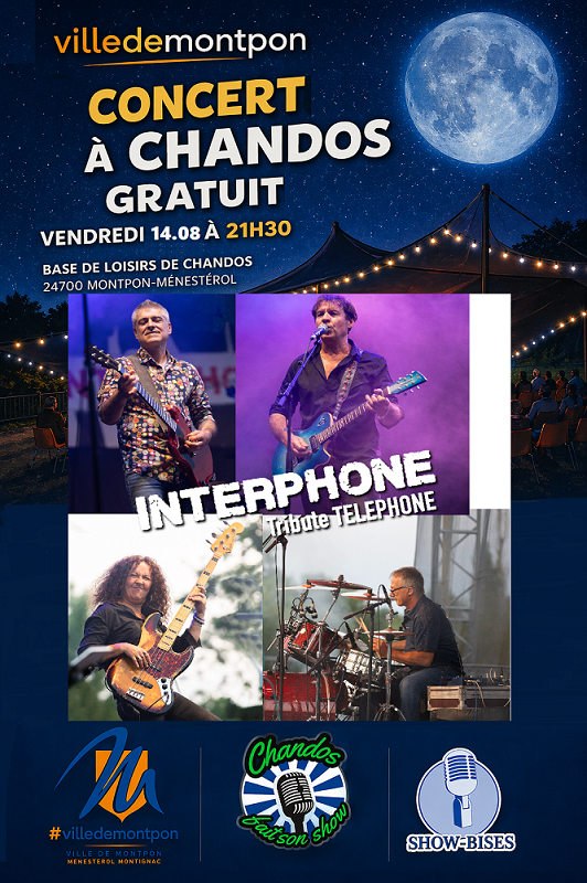 Concert Interphone Tribute Téléphone rue André Malraux Montpon-Ménestérol