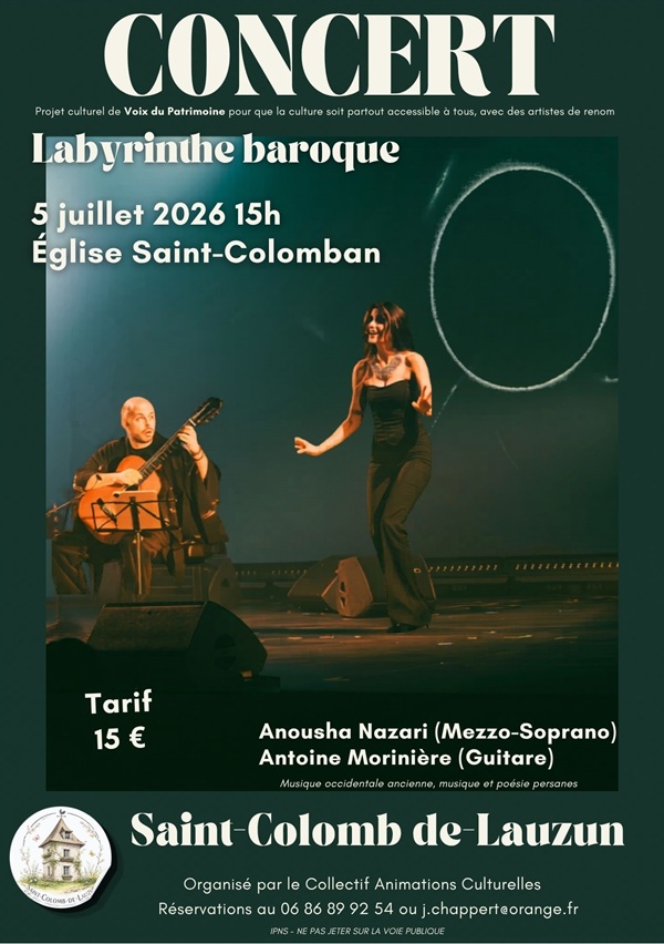 Concert Jazz et Chansons Église Saint-Colomban Saint-Colomb-de-Lauzun