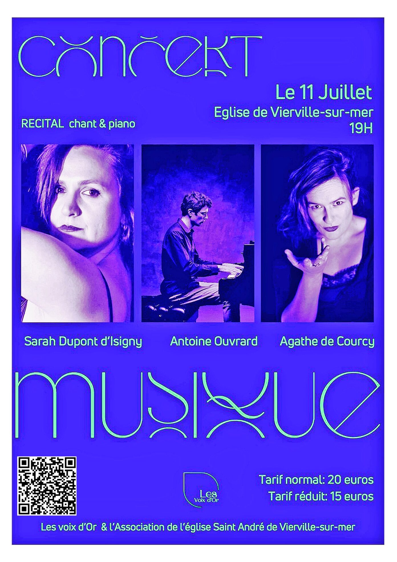 Concert lyrique chant et piano organisé par les Voix d’Or Vierville-sur-Mer