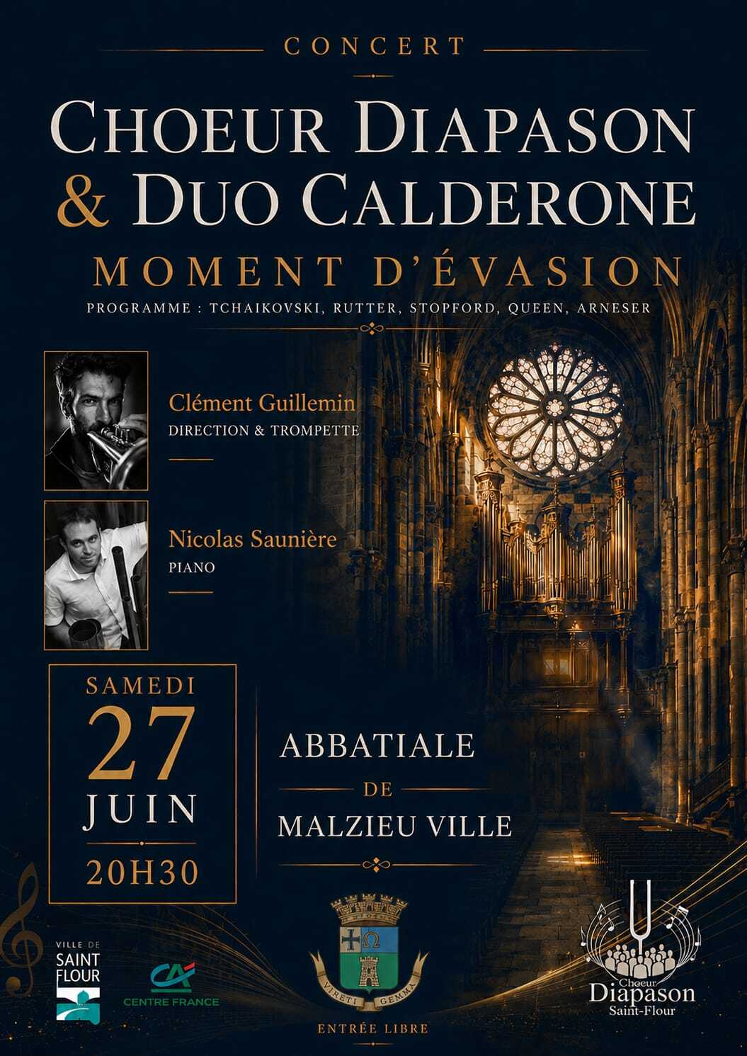 CONCERT MOMENT D’ÉVASION Le Malzieu-Ville