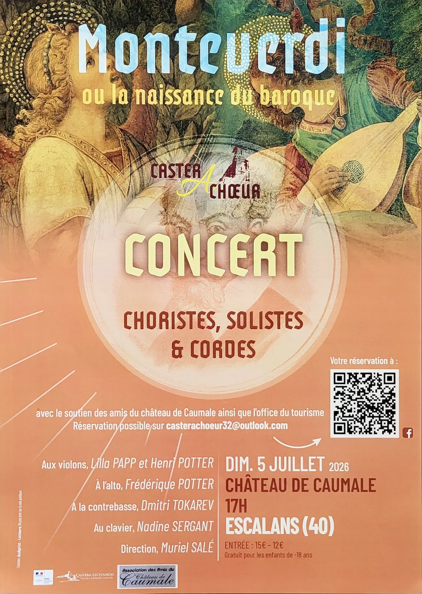 Concert Monteverdi ou la naissance du Baroque Château de Caumale Escalans