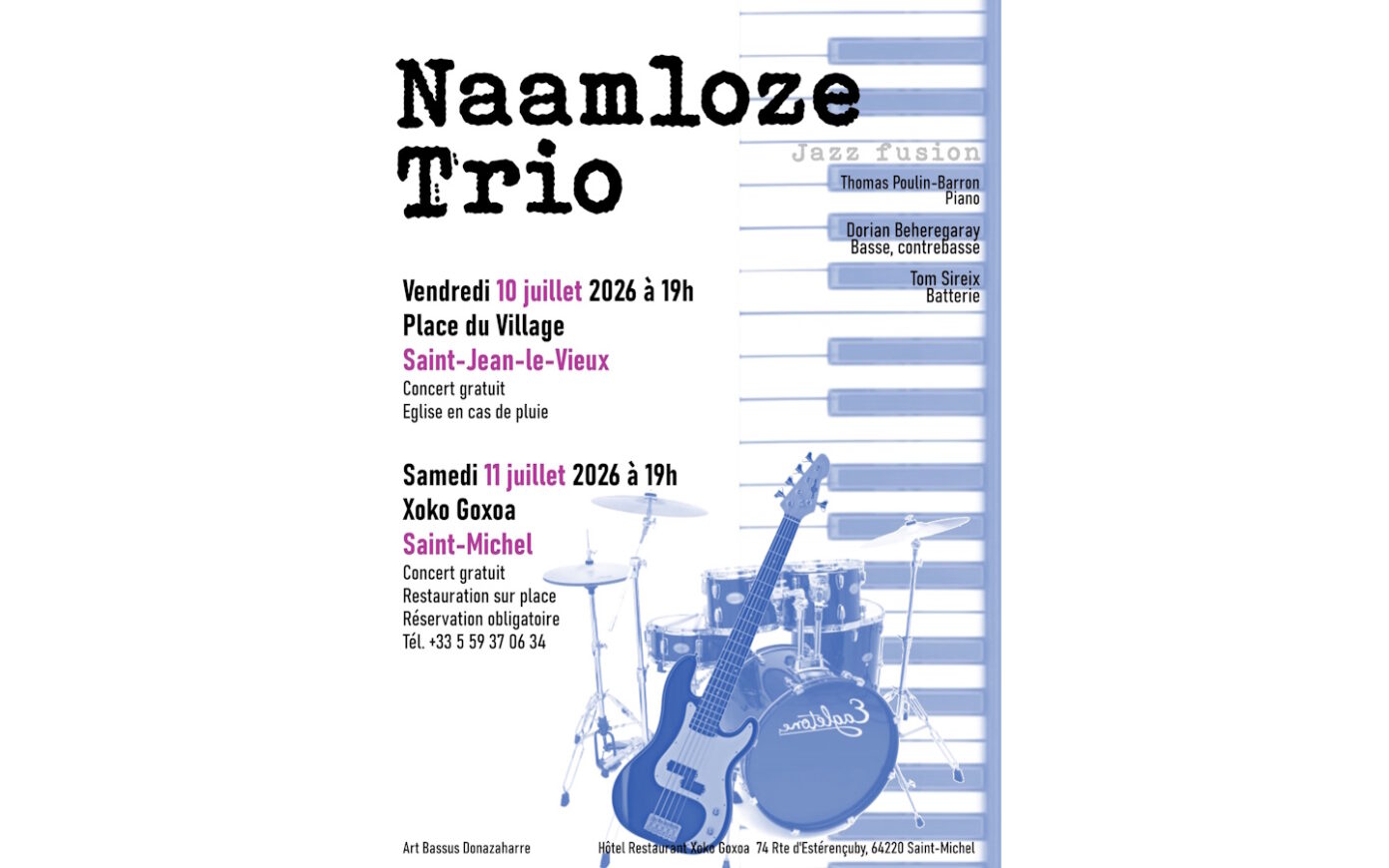 Concert Naamloze Trio  Saint-Jean-le-Vieux