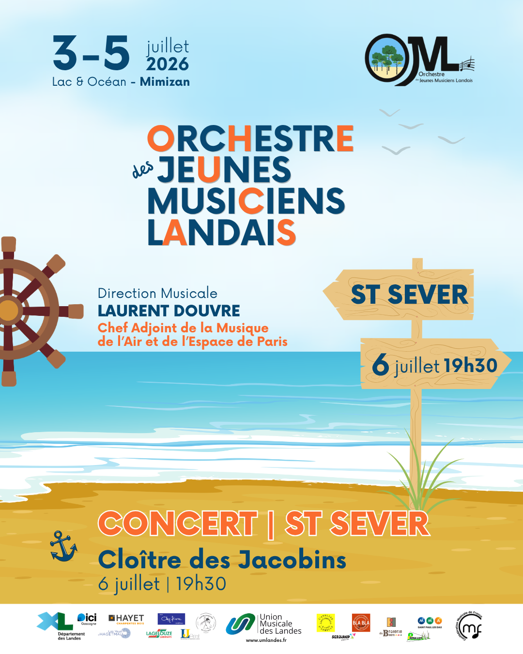 Concert Orchestre des Jeunes Musiciens Landais Cloître des Jacobins Saint-Sever 2026-07-06