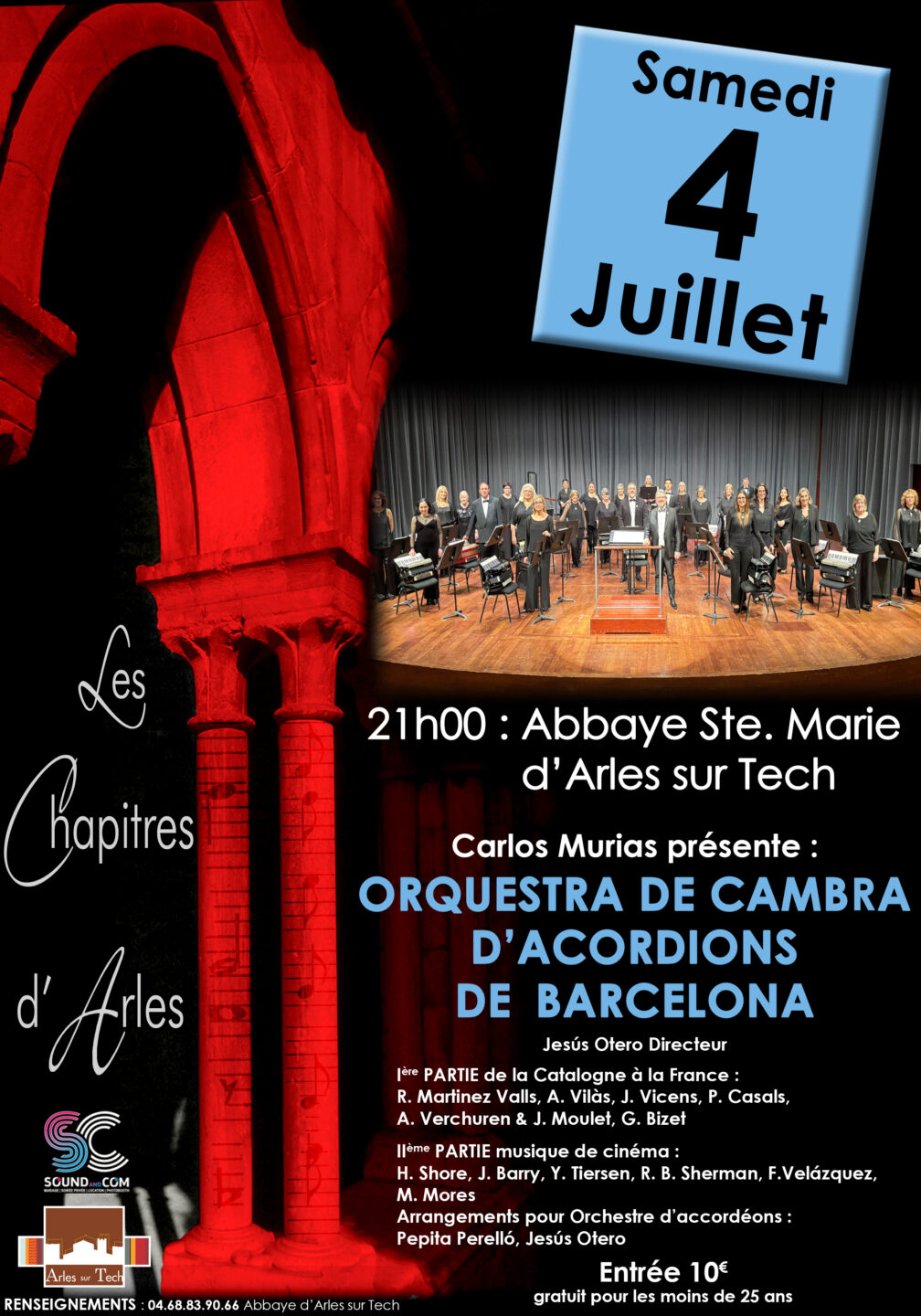 CONCERT ORQUESTRA DE CAMBRE D’ACCORDIONS DE BARCELONA Arles-sur-Tech