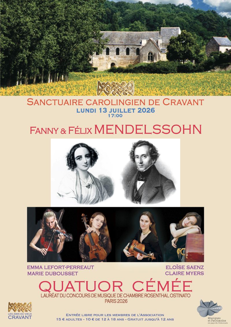 Concert Quatuor Cémée Impasse du Sanctuaire Cravant-les-Côteaux 2026-07-13