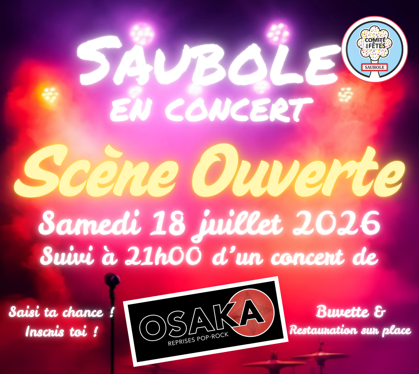 Concert Route d'Eslourenties Saubole 2026-07-18