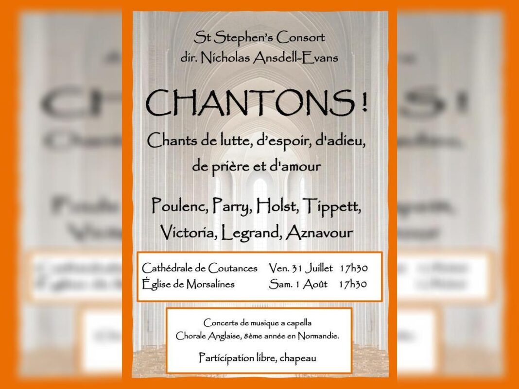 Concert St Stephen Consort Chantons ! Cathédrale Coutances
