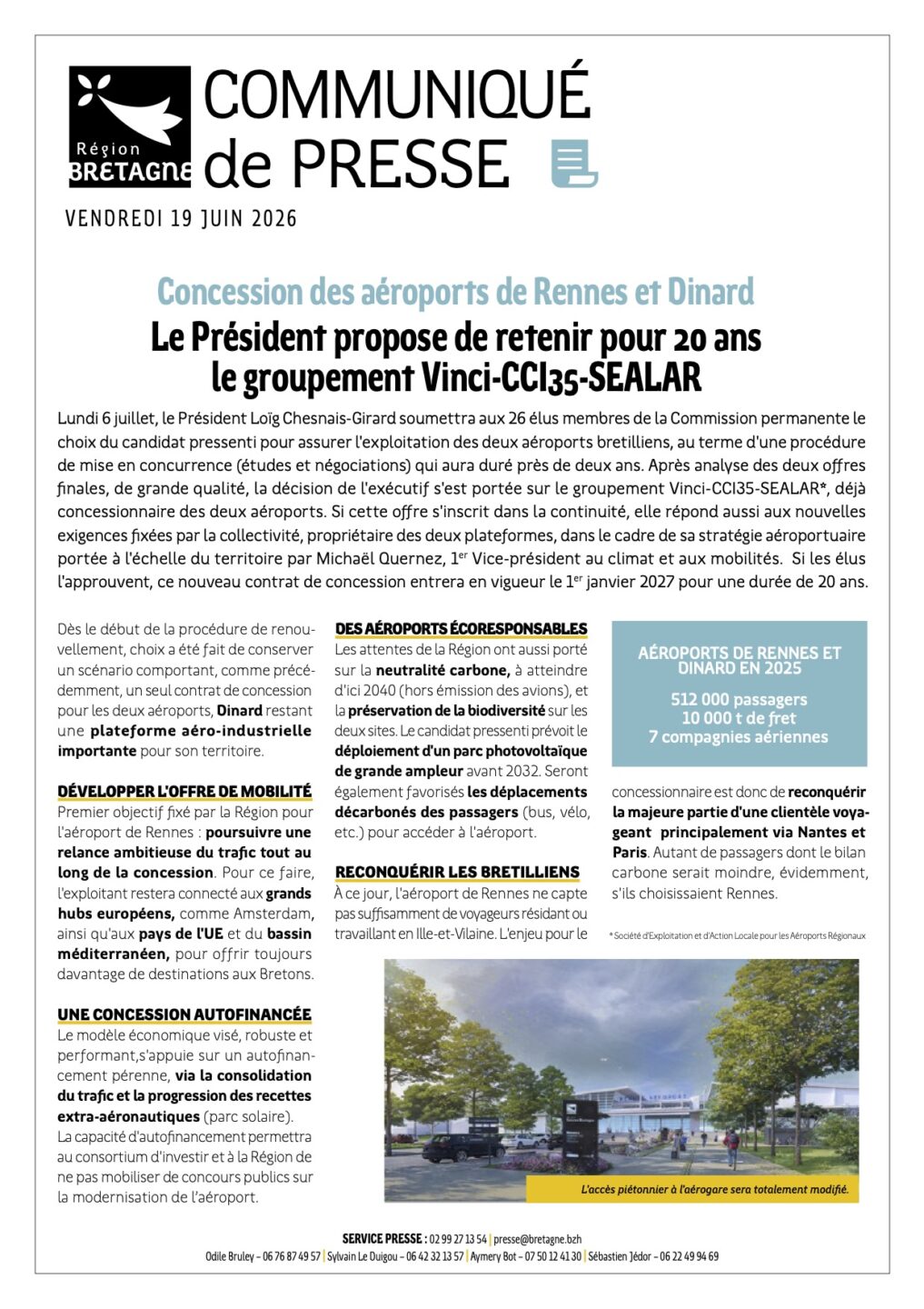 concession aeroport Rennes Dinard