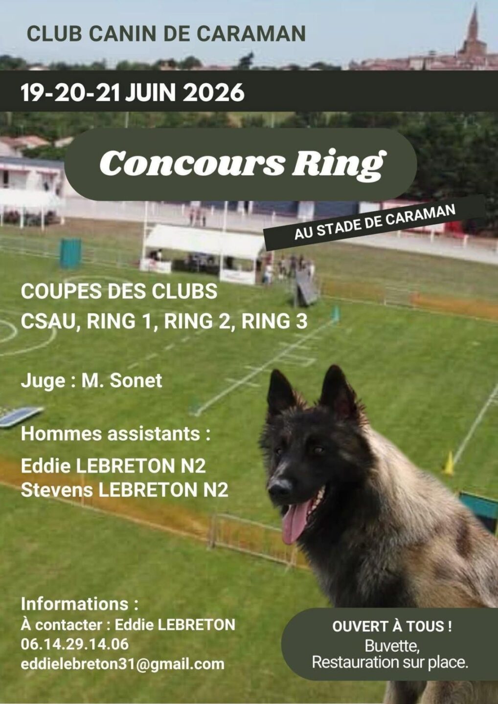CONCOURS CANIN STADE ROGER BOURGAREL Caraman