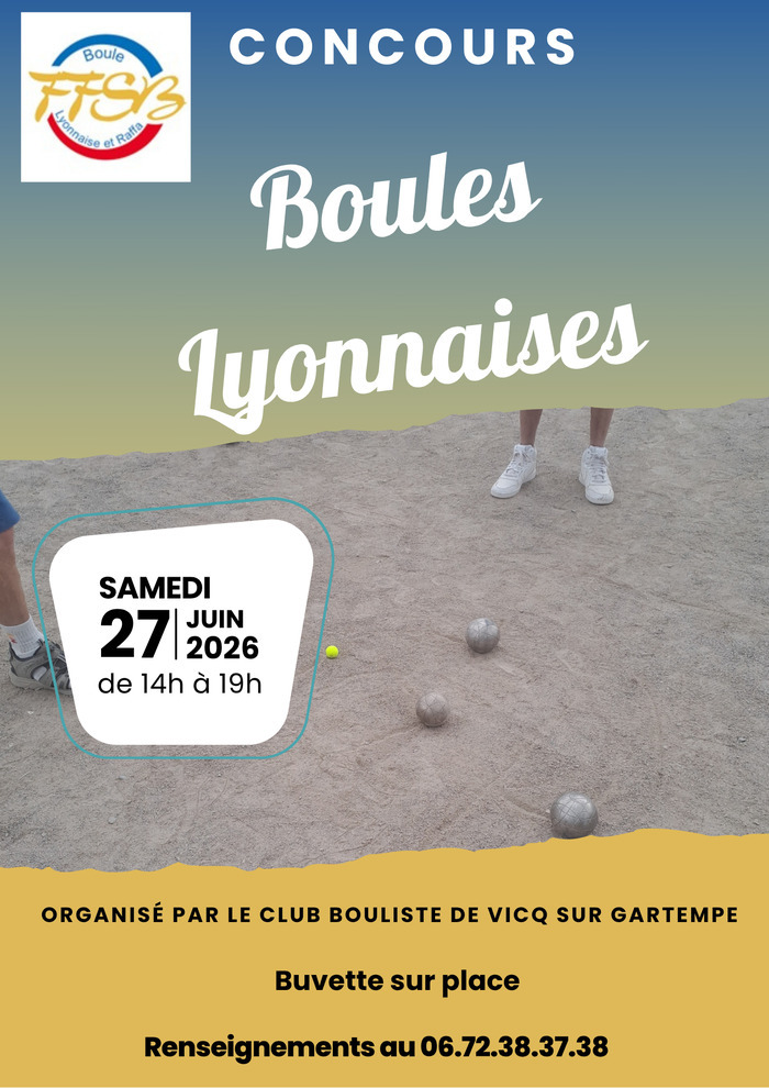 Concours de boules lyonnaises route de La Roche Posay Vicq-sur-Gartempe