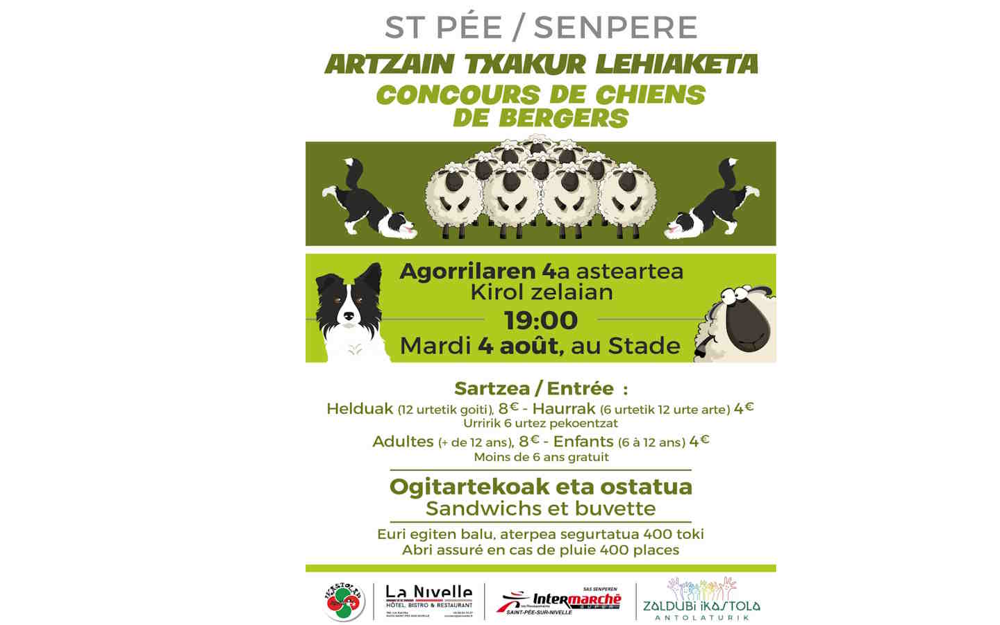 Concours de chiens de bergers Stade municipal Saint-Pée-sur-Nivelle 2026-08-04