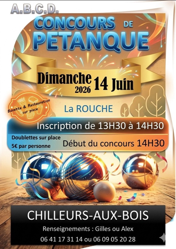 Concours de pétanque Chilleurs-aux-Bois