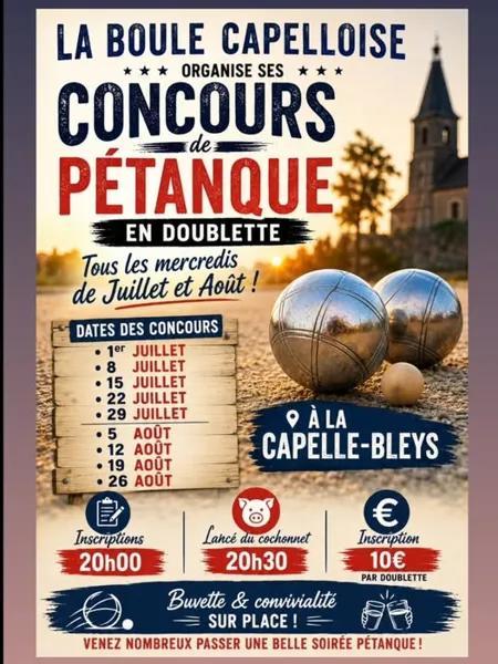 Concours de pétanque  La Capelle-Bleys
