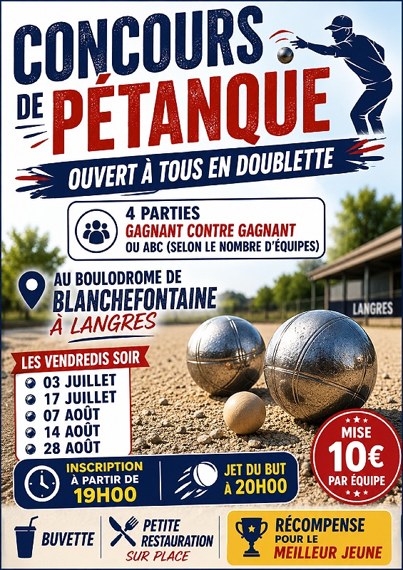 Concours de pétanque Langres